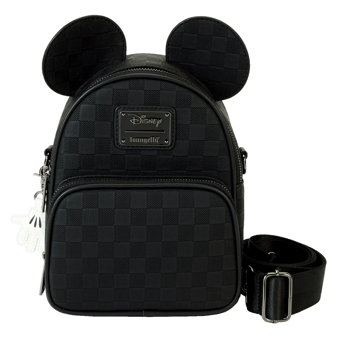 Loungefly Bolso Cruzado Mickey Orejas - Edición Limitada, Correa Desmontable y Multiple Espacios