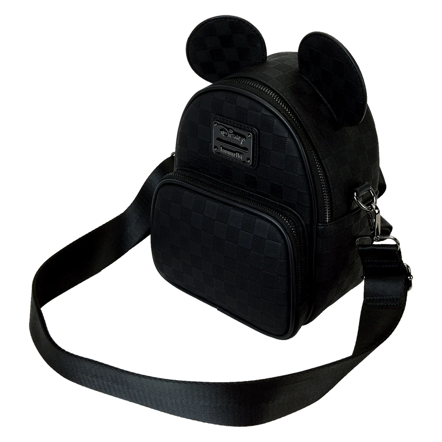 Loungefly Bolso Cruzado Mickey Orejas - Edición Limitada, Correa Desmontable y Multiple Espacios