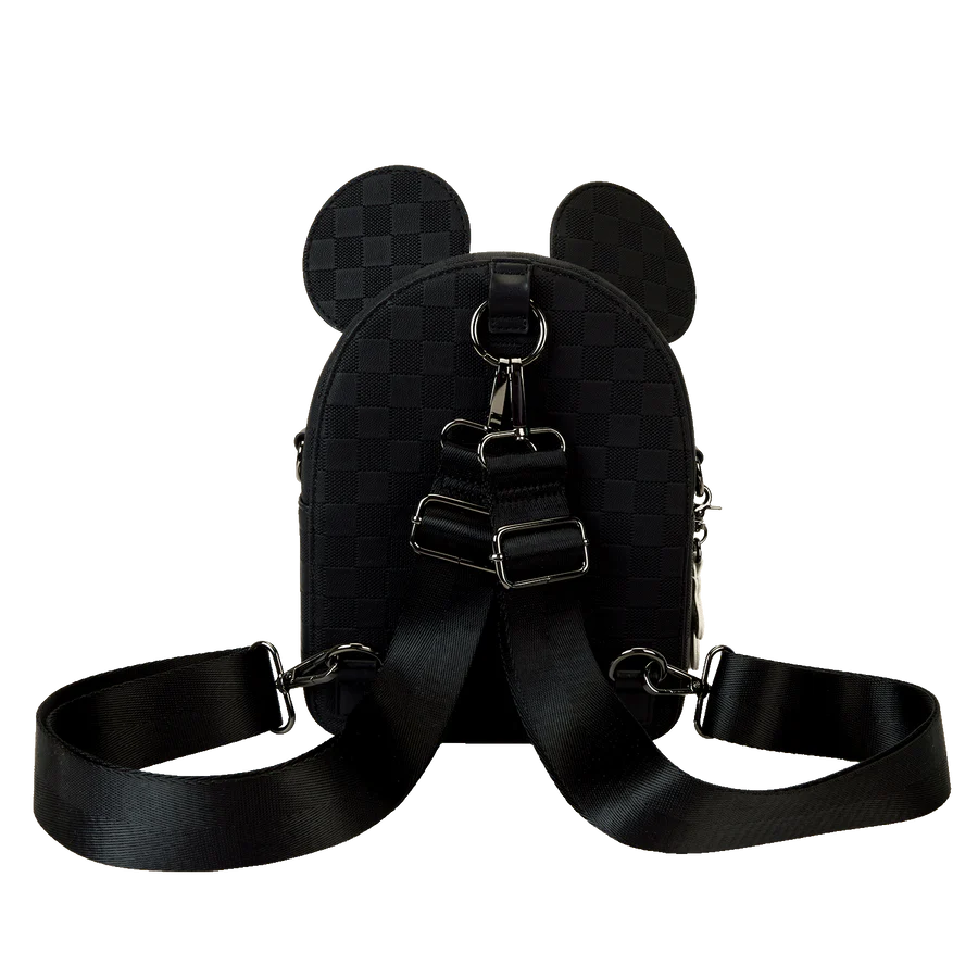 Loungefly Bolso Cruzado Mickey Orejas - Edición Limitada, Correa Desmontable y Multiple Espacios