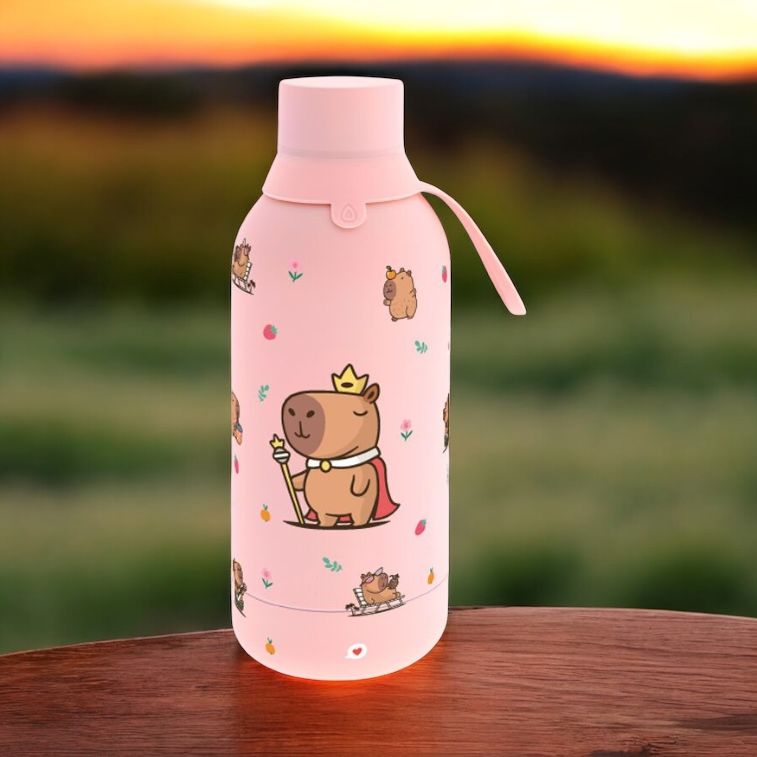 Botella Térmica Acero Inoxidable Capibara 710ml Doble Aislamiento 24h Frío 12h Caliente BPA Free