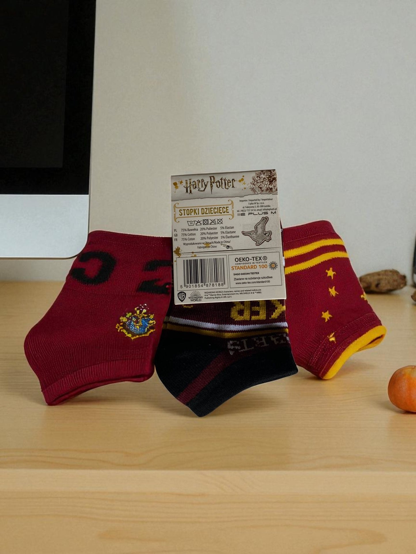 Pack 2 calcetines Harry Potter Gryffindor + Hogwarts – 75% algodón”