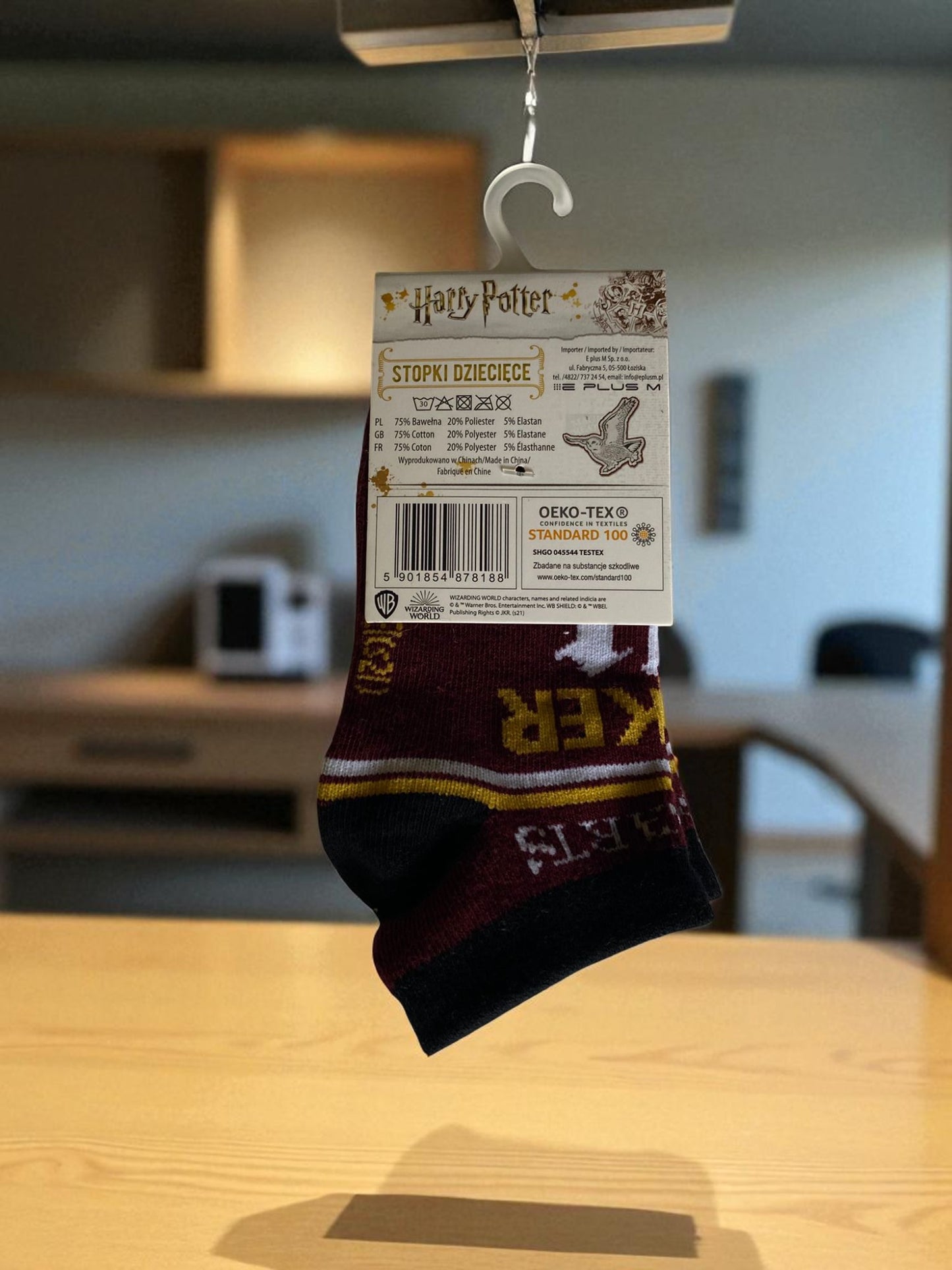 Pack 2 calcetines Harry Potter Gryffindor + Hogwarts – 75% algodón”