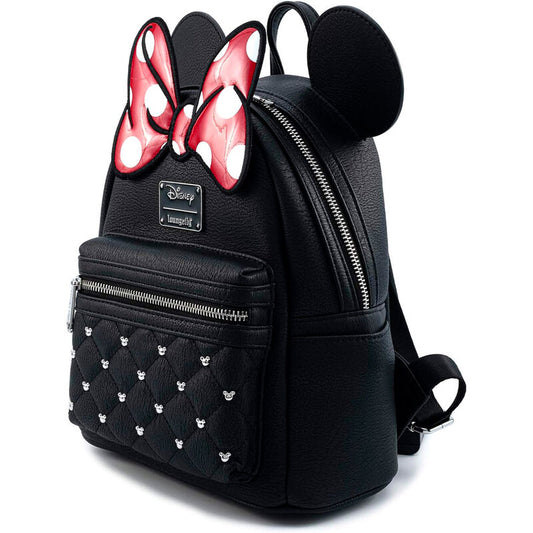 Mochila Minnie Disney Loungefly 26cm Piel Sintética Original - Bow Mujer Licencia Oficial