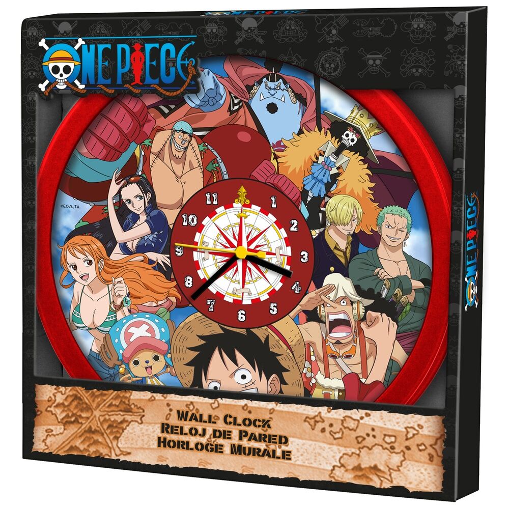 Reloj de Pared One Piece – 24,5 cm Kids Licensing Decoración Anime
