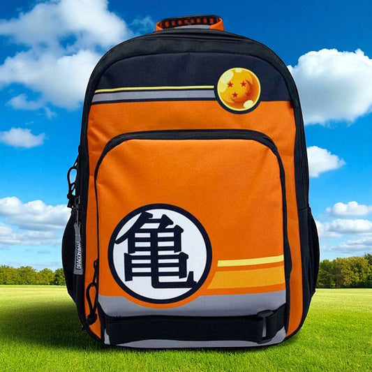 Mochila Dragon Ball Goku 42cm Adaptable Poliéster - Anime Escolar Original"