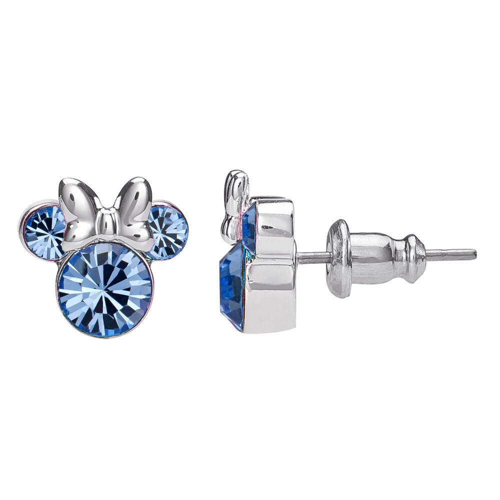 Pendientes Minnie Mouse Disney Plata Diciembre - Bisutería Oficial Bañada Plata