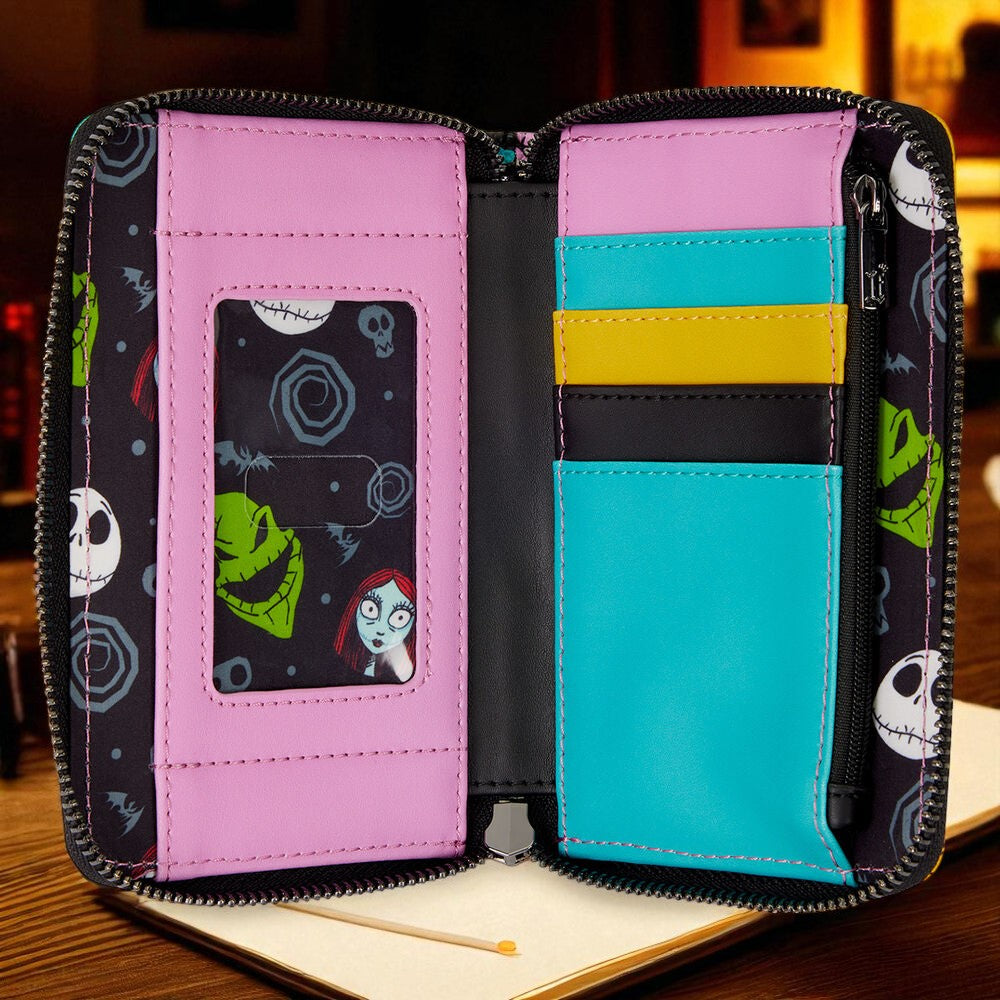 🎃 Cartera Sally Pesadilla Antes de Navidad Disney Loungefly - Billetera Zip Exclusiva Coleccionable 15cm ⭐