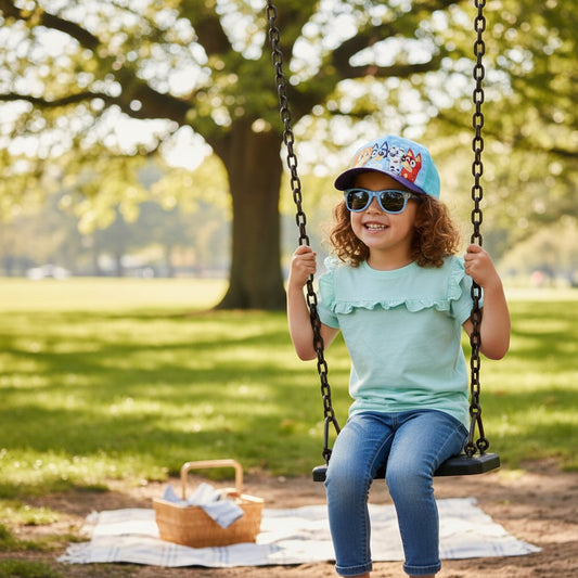 Set Bluey gorra + gafas de sol infantiles – Verano 53 cm