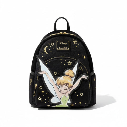 Mochila Tinker Bell Pixie Dust Velvet Disney Loungefly 26cm – Mini Backpack Premium