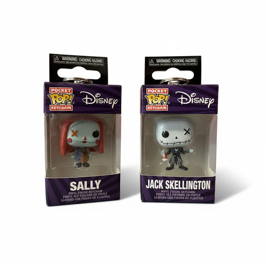Pack Llavero Funko Pocket Pop Jack & Sally Pesadilla Antes de Navidad Funko Oficial