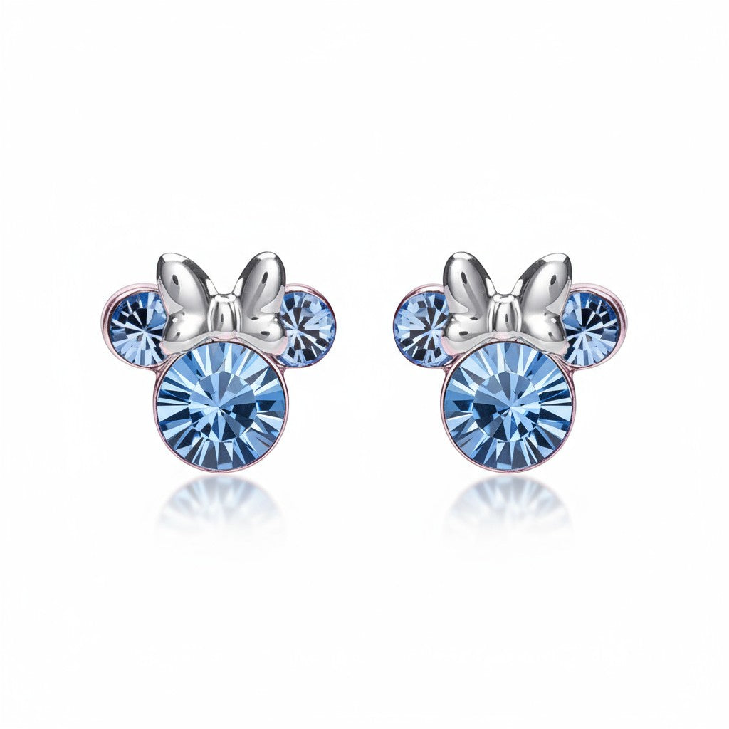 Pendientes Minnie Mouse Disney Plata Diciembre - Bisutería Oficial Bañada Plata