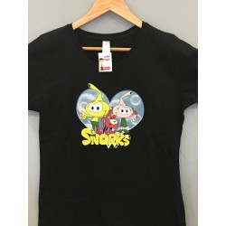 camiseta Snorks mujer negra