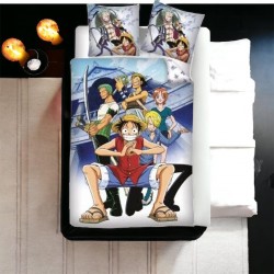 Funda Edredón One Piece Personajes Cama 90cm