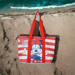 Bolsa playa Minnie Disney Tamaño: 47x33x15cm. 100% poliester.