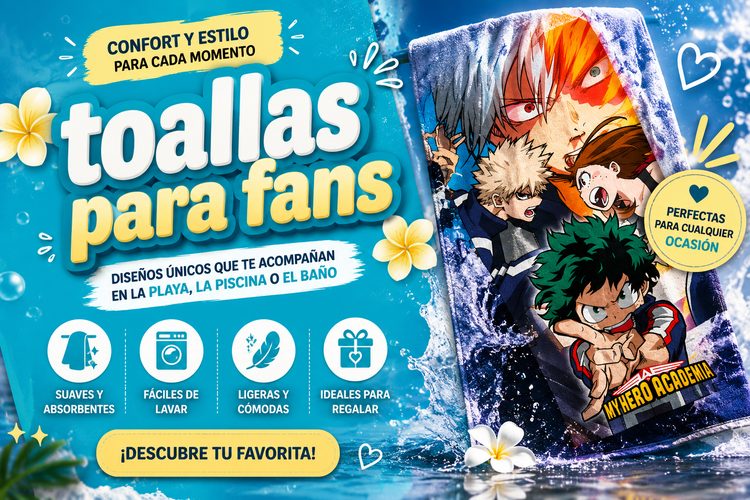 Nuestras toallas tanto para la playa como piscina de tus personajes favoritos