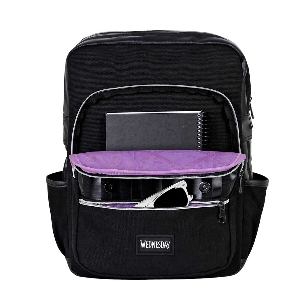 Mochila Miércoles Addams Uniform Nevermore Netflix 40 cm | Licencia Oficial