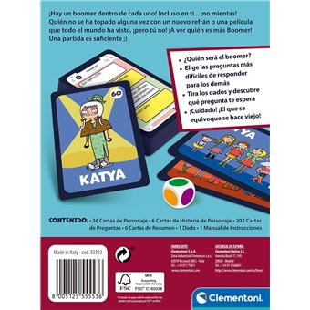 Juego de cartas Who’s The Boomer – Party game divertido español