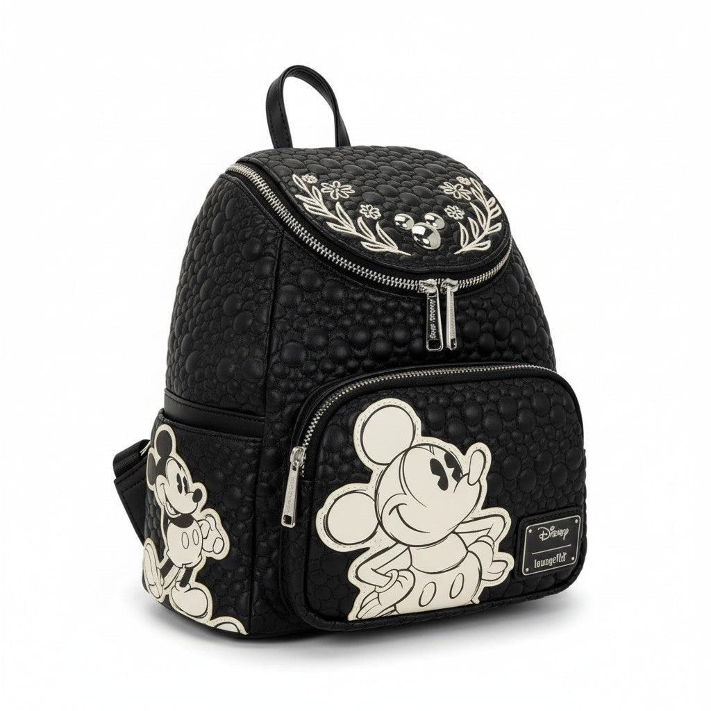 Mochila Mickey Disney Loungefly 26 cm – Mini Backpack Oficial con Detalles Bordados