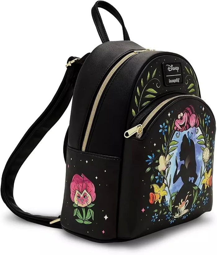 Mochila Loungefly Alicia en el País de las Maravillas Disney Floral Glow 26cm