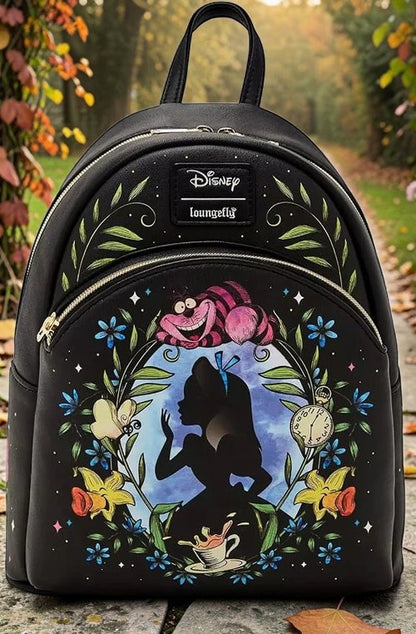 Mochila Loungefly Alicia en el País de las Maravillas Disney Floral Glow 26cm