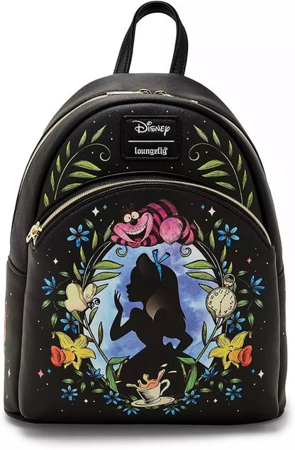 Mochila Loungefly Alicia en el País de las Maravillas Disney Floral Glow 26cm