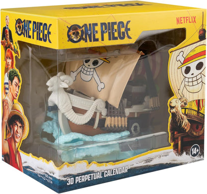 Calendario Perpetuo 3D Going Merry One Piece – Decoración Oficial en Resina Pintada a Mano