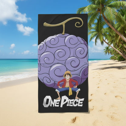 Toalla Luffy Fruta del Diablo One Piece Microfibra 70x140cm Oficial