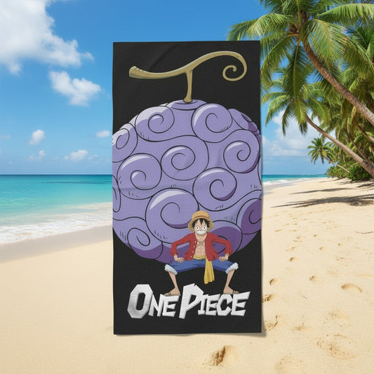 Toalla Luffy Fruta del Diablo One Piece Microfibra 70x140cm Oficial