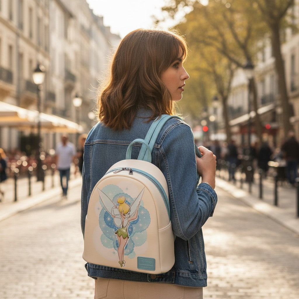 Mochila Tinker Deboss Campanilla Disney Loungefly 26cm – Mini Backpack Oficial