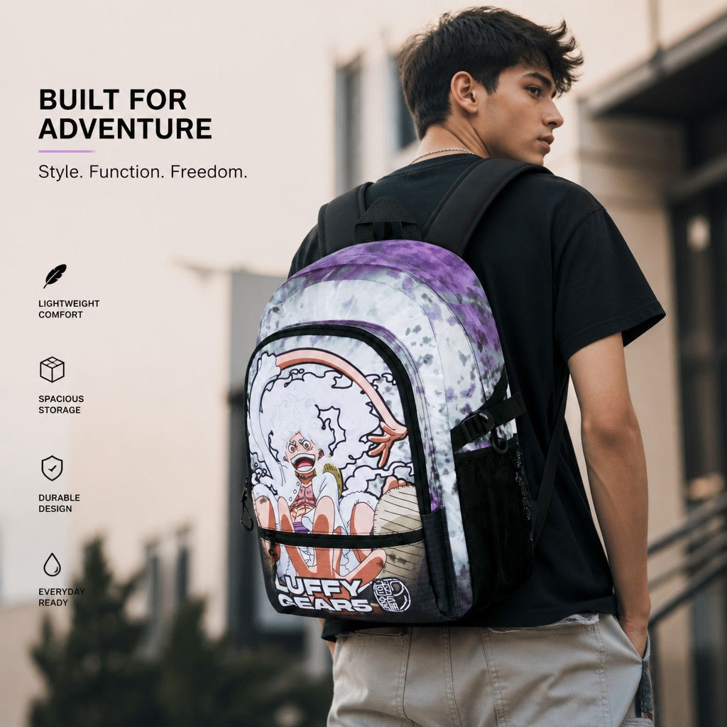 Mochila Luffy Gear 5 One Piece 44cm Adaptable – Portátil y Trolley Oficial
