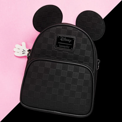 Loungefly Bolso Cruzado Mickey Orejas - Edición Limitada, Correa Desmontable y Multiple Espacios