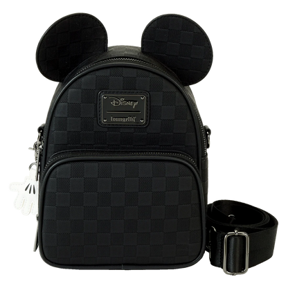 Loungefly Bolso Cruzado Mickey Orejas - Edición Limitada, Correa Desmontable y Multiple Espacios