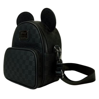 Loungefly Bolso Cruzado Mickey Orejas - Edición Limitada, Correa Desmontable y Multiple Espacios