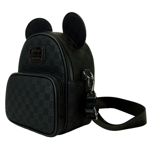 Loungefly Bolso Cruzado Mickey Orejas - Edición Limitada, Correa Desmontable y Multiple Espacios