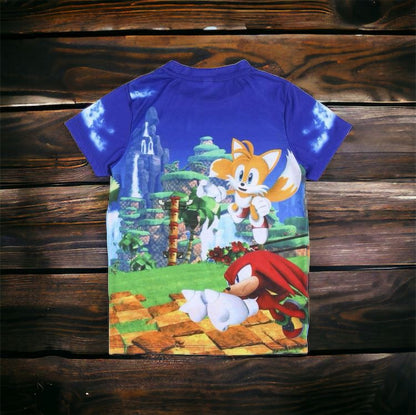 T-shirt à manches courtes Sonic Blue pour garçon, 12 ans - Marque Cerdá