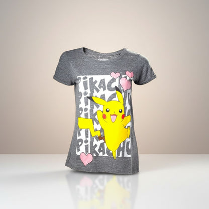 Samarreta dona Pokémon Pikachu Love Bioworld Talla L 100% Cotó regal per a dona