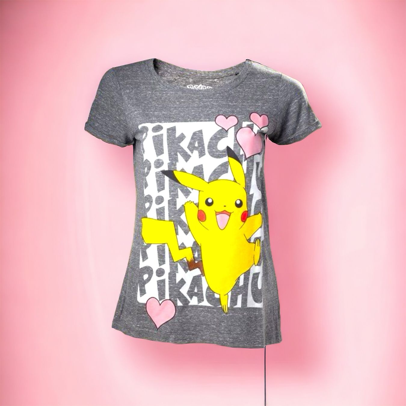 Camiseta mujer Pokémon Pikachu Love Bioworld Talla L 100% Algodón regalo para mujer