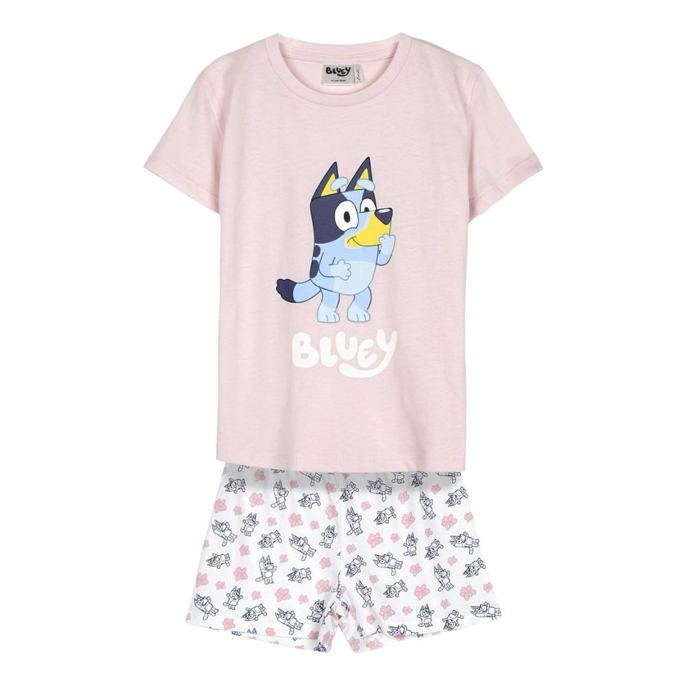 Pijama de niña de algodón Bluey para niña de 2 a 5 años - 100% algodón, fresco y cómodo - Cerda Group regalo para niña