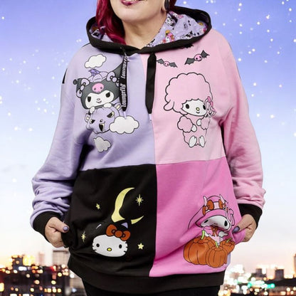 Sudadera unisex con capucha Kuromi y My Melody L