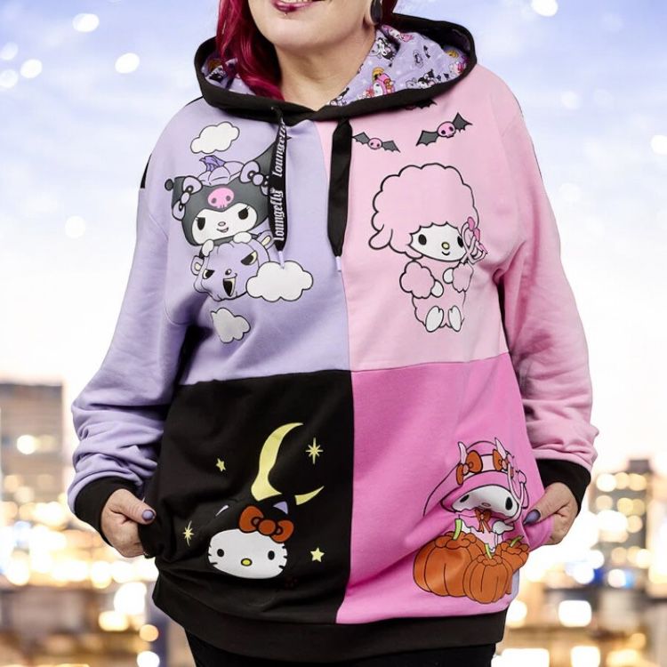 Sudadera unisex con capucha Kuromi y My Melody L