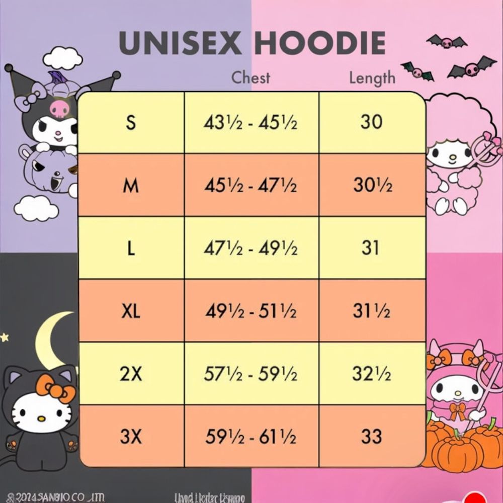 Sudadera unisex con capucha Kuromi y My Melody L