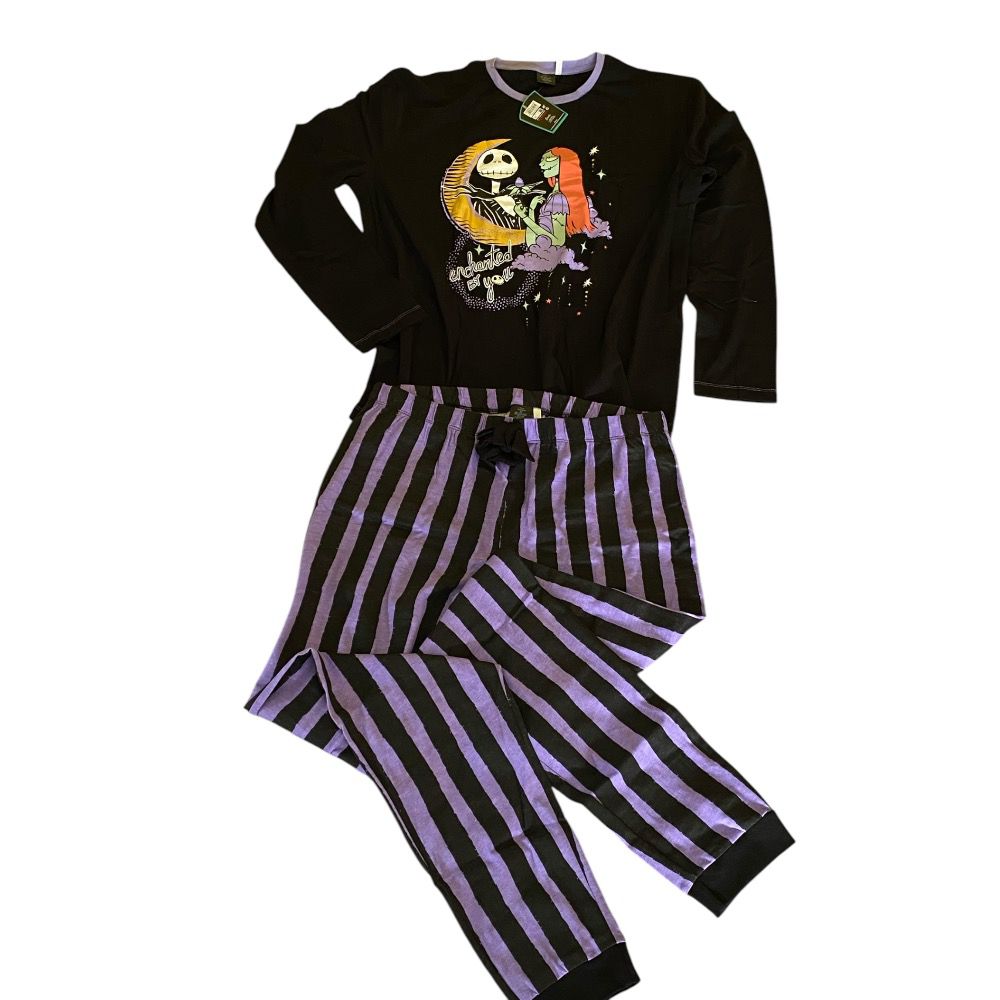 Pyjama L'Étrange Noël de Monsieur Jack pour femme, tailles du XS au XL, 100% coton sous licence, fabriqué par Cerda Group