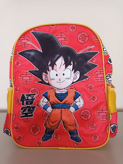 Mochila Goku Dragon Ball 39cm con bolsillos laterales en malla  regalo para niña y niño