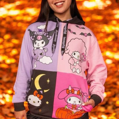 Sudadera unisex con capucha Kuromi y My Melody L