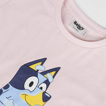 Pijama de niña de algodón Bluey para niña de 2 a 5 años - 100% algodón, fresco y cómodo - Cerda Group regalo para niña