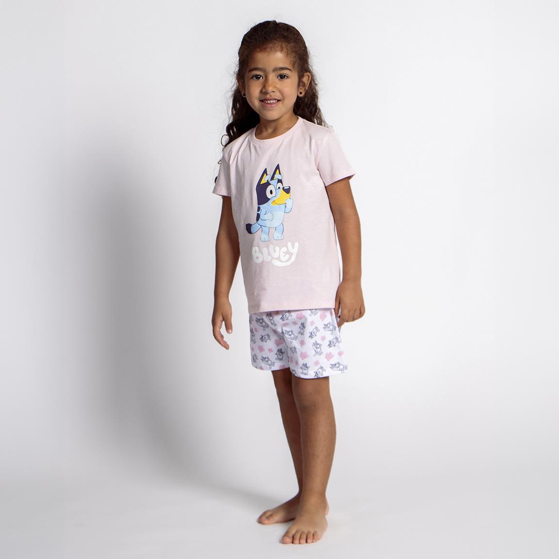 Pijama de niña de algodón Bluey para niña de 2 a 5 años - 100% algodón, fresco y cómodo - Cerda Group regalo para niña