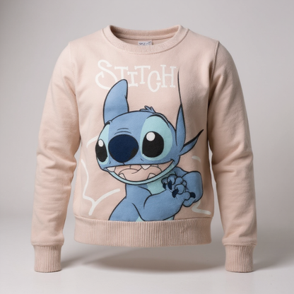 Sudadera infantil rosa niña Stitch Disney 100% algodon.  regalos para niña