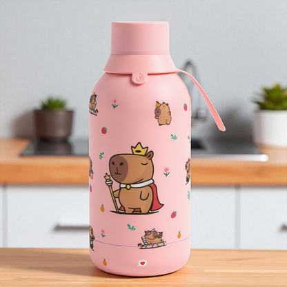 Botella Térmica Acero Inoxidable Capibara 710ml Doble Aislamiento 24h Frío 12h Caliente BPA Free