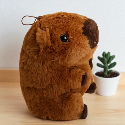 Peluche Capibara 20 cm Marrón – Juguete Suave y Tierno, Antiestrés Kawaii, Últimas Unidades