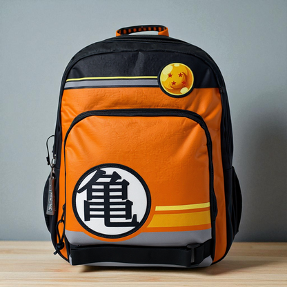 Mochila Dragon Ball Goku 42cm Adaptable Poliéster - Anime Escolar Original"